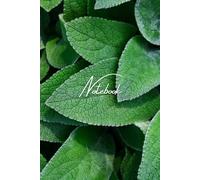 Notebook- quaderno a Righe 6x9 -120 Pagine: Taccuino elegante per appunti, pensieri, idee e journaling - design naturale con foglie verdi - perfetto come regalo o uso personale