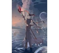 Notebook: Sad Anime Girl, 100 Pages 6 x 9 Wide Ruled Lined Pages Journal Diary For Students, Teens, and Fantasy Anime Lovers