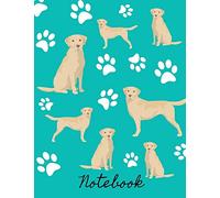 Notebook: School Composition Notebook 100 Pages Wide Ruled Lined Paper Yellow Labrador Retriever Dog