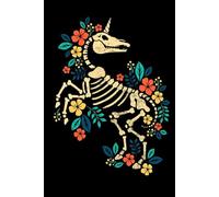Notebook: Skeleton Unicorn, 100 Pages 6 x 9 Wide Ruled Lined Pages Journal Diary For Teens, Students, Animal Lovers, and Halloween Gift ( Composition Notebook )