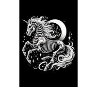 Notebook: Skeleton Unicorn, 100 Pages 6 x 9 Wide Ruled Lined Pages Journal Diary For Teens, Students, Animal Lovers, and Halloween Gift ( Composition Notebook )