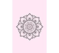 NOTEBOOK: Soft Feminine Design with a Beautiful Mandala Flower at the top corner of each page, for Girls and Women
