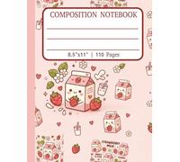 Notebook: Strawberry kawaii Journal Diary | Kawaii Aesthetic | Cute Japanese Stationery | 8.5 X11 inches 110 pages