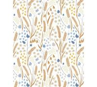 Notebook "Summer Prairie": Blank Lined Journal, 100 Pages, 7.5 x 9.25 Inches, Rustic Fruit Pattern, For Note Taking, Journaling, Writing
