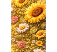 Notebook: Sunlit Garden with Butterflies and Blooms