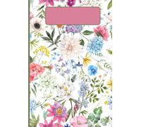 Notebook taccuino quaderno appunti con elegante illustrazione floreale delicata ideale per scuola, appunti di viaggio, insegnanti lavoro ecc.