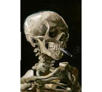 Notebook: The Head of a Skeleton with a Burning Cigarette, themed 6x9" notebook with 120 lined pages, perfect for journaling, notes, or creative writing.