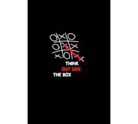 Notebook : Think Outside The Box , Graphiti Style: Lined Notebook , 100 Pages , Black Cover , 6x9 inches for students and office .