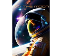 Notebook "TO THE MOON" for Bright Ideas: 100 Pages, 6 x 9 in | Lined Journal for Dreamers, Creatives & Goal Setters
