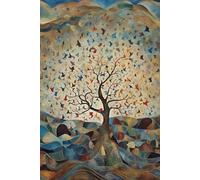 Notebook [Tree of Freedom]: A Whimsical Artistic Tree Design with Birds in Flight