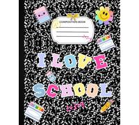 Notebook US School marbré - Carnet ligné kawaii | Format 7.5x9.25 | Pages lignées | Édition US school | Papeterie esthétique: Carnet inspiré des ... pour les cours, les notes ou le journaling !