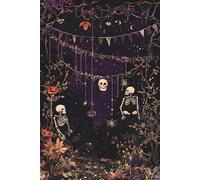 Notebook: Vintage Halloween, 100 Pages 6 x 9 Wide Ruled Lined Pages Journal Diary For Teens, Students, Halloween Fans, and Study Notes (Composition Notebook)