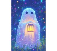 Notebook: Vintage Halloween Ghosts, 100 Pages 6 x 9 Wide Ruled Lined Pages Journal Diary For Teens, Students, Fans of Magic, and Halloween Lovers (Composition Notebook)