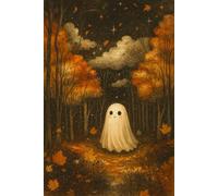 Notebook: Vintage Spooky Halloween, 100 Pages 6 x 9 Wide Ruled Lined Pages Journal Diary For Teens, Students, and Study Notes (Composition Notebook)