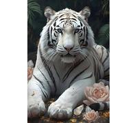 Notebook: White Tiger, 100 Pages 6 x 9 Wide Ruled Lined Pages Journal Diary For Teens, Students, Animal Lovers, and Study Notes (Composition Notebook)