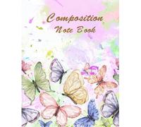 Notebook with a pastel purple and pink cover with colorful butterflies.: For students and schools Suitable for women and men Office staff Teenagers, women, men, 8.5x11, 100 pages.