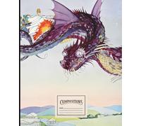 Notebook with illustrations of fairy tales - Dragon: College Ruled 110 Pages - 7.5" x 9.25": Perfect gift for adults and childrens