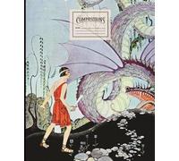 Notebook with illustrations of fairy tales-fight with the dragon: College Ruled 110 Pages - 7.5" x 9.25": Perfect gift for childrens