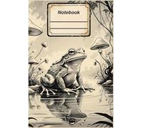 Notebook with Lined Pages - Frog and Mushrooms in Vintage Style - 100 Pages, Perfect for Notes, Sketches, and Plans