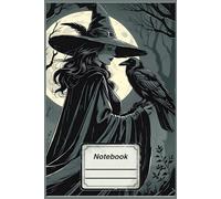 Notebook with Lined Pages - Witch in Vintage Style - 100 Pages, Perfect for Notes, Sketches, and Plans