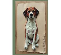 Notebook Year of The Dog Cover Mixed Media Design Faithful Companion: Hardcover Grid Dot| 220 Pages| Journals for Writing, Work Business Study, Note Taking, Travel Journal, Scientific Field Notes
