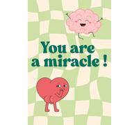 Notebook You are a miracle 140 lined pages: animated character/pretty notebook /70's pattern/cute notebook/stylish/lined workbook for girls woman ... for home school collage for writing notes