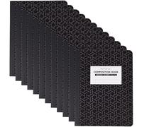 NOTEFUL Cuaderno de composición, 80 hojas/160 páginas, 9.34 x 7.12 pulgadas, papel rayado, cuaderno de cubierta compuesta duradera para escuela, universidad y oficina, paquete de 12