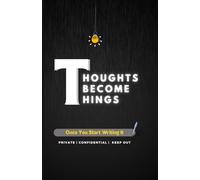 NOTEMATE | Thoughts Become Things - A5 Lined Journal Notebook: 200 pages, Soft Cover, Ideal for Daily Writing and Note-Taking for Both Women and Men