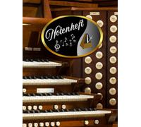 Notenbuch Keyboard Notenheft Klavier Musikunterricht Akkordeon Notenlinienheft Große Lineatur Klavierunterricht Anfänger Piano Orgelbuch DIN A4 ... Notensysteme Musiker Celesta A07A
