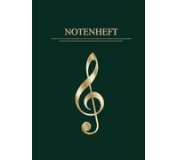 Notenheft: A4 - 100 Seiten. 12 Liniensysteme pro Seite. Musikheft für Schüler, Musiker & Komponisten. Musikheft mit Notenlinien