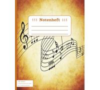 Notenheft: DIN A4 - 106 Seiten - 14 Systeme pro Seite - Inkl. Inhaltsverzeichnis - Blanko Notenblock - Anfänger und Fortgeschrittene - Große Lineatur - Musik Schreibheft