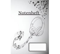 Notenheft DIN A4: Dieses schöne moderne Notenheft bietet 12 Notenzeilen pro Seite/ Lineatur 14 (Notenheft Din A4- unterschiedliche Cover)