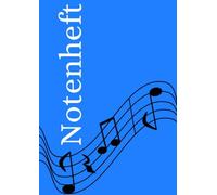 Notenheft: DIN A4 Notenlinienheft | 44 Seiten mit 12 Notenzeilen / Systeme pro Blatt | Papier 90g/m² | Musikheft mit Notenlinien