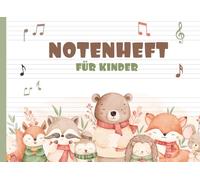 Notenheft für Kinder - A5 Musikheft mit großen Linien | Leeres Notenbuch für Anfänger, Grundschule und Musikunterricht: Für Klavier, Blockflöte und ... Einfaches Notenlinienheft zum Üben und Lernen