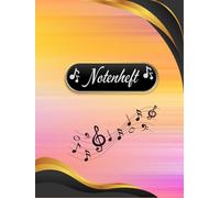 Notenheft Klavier Notenbuch Keyboard Musikunterricht Akkordeon Notenlinienheft Große Lineatur Klavierunterricht Anfänger Piano Orgelbuch DIN A4 ... Notensysteme Musiker Celesta B12B