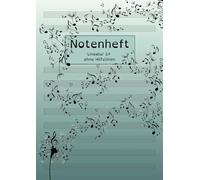 Notenheft Lineatur 14 | DIN A4 |12 Notensysteme / Notenzeilen pro Seite | Musikheft über 75 Seiten inkl. Zusatzmaterial: diy Inhaltsverzeichnis | Seitenzahlen | ohne Hilfslinien | Pusteblume