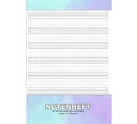 Notenheft Mit Notenlinien Und Hilfslinien: A4 Für Das Gleichmäßige Schreiben Und Lernen Von Noten - 28 Seitiges Notenlinienheft A4 MIT Hilfslinien ... - Mattes Pastellfarbendes Buchcover