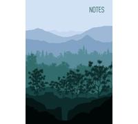 Notes: 7x10 Inches | 100 Pages | Green Blue Tropical Rainforest Jungle Design | A stylish lined notebook perfect for daily notes, journaling, work, and school