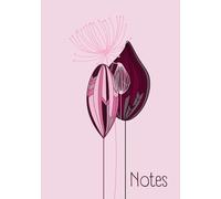 Notes: 7x10 Inches | 100 Pages | Simple Geometric Minimalist Pink Flower Plant Design | A stylish lined notebook perfect for daily notes, journaling, work, and school