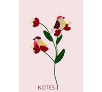 Notes: 7x10 Inches | 100 Pages | Two Birds with Red Poppy Flowers Design | A stylish lined notebook perfect for daily notes, journaling, work, and school