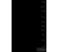 Notes: A sleek 6x9 inch notebook with dotted-line, black cats design, suitable for note-taking, journaling, memo.