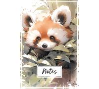 Notes: Carnet Manga Panda Roux - Journal Créatif Mix Ligné et bullet journal - Cahier Coloré et Ludique pour Ados et Adultes