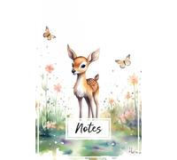 Notes: Carnet mignon Joli Faon | Journal Créatif Mix Ligné et Bullet journal | Cahier Ludique pour Ados et Adultes