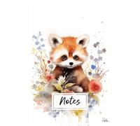 Notes: Carnet mignon Panda Roux | Journal Créatif Mix Ligné et Bullet journal | Cahier Ludique pour Ados et Adultes