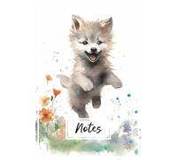 Notes: Carnet mignon Petit Louveteau | Journal Créatif Mix Ligné et Bullet journal | Cahier Ludique pour Ados et Adultes