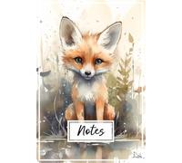 Notes: Carnet mignon Petit Renard | Journal Créatif Mix Ligné et Bullet journal | Cahier Ludique pour Ados et Adultes