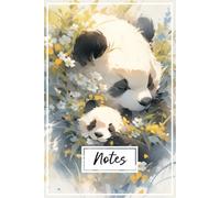 Notes: Carnet style Manga Famille Panda | Journal Créatif Mix Ligné et Bullet journal | Cahier Ludique pour Ados et Adultes