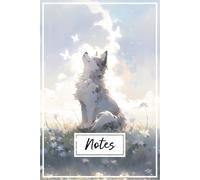 Notes: Carnet style Manga Jeune Loup | Journal Créatif Mix Ligné et Bullet journal | Cahier Ludique pour Ados et Adultes