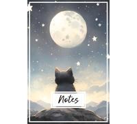 Notes: Carnet style Manga Moon Cat | Journal Créatif Mix Ligné et Bullet journal | Cahier Ludique pour Ados et Adultes