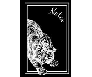 Notes: Cat Planner for Cat Lovers - Elegant Notebook 120 Pages with Unique Cat Illustrations | Black Glossy Hardcover Edition